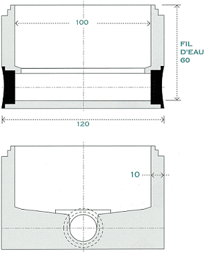 1 entrée - 1 sortie / Eaux usées (démoulage différé)